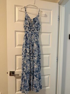 Blue Floral Maxi Dress